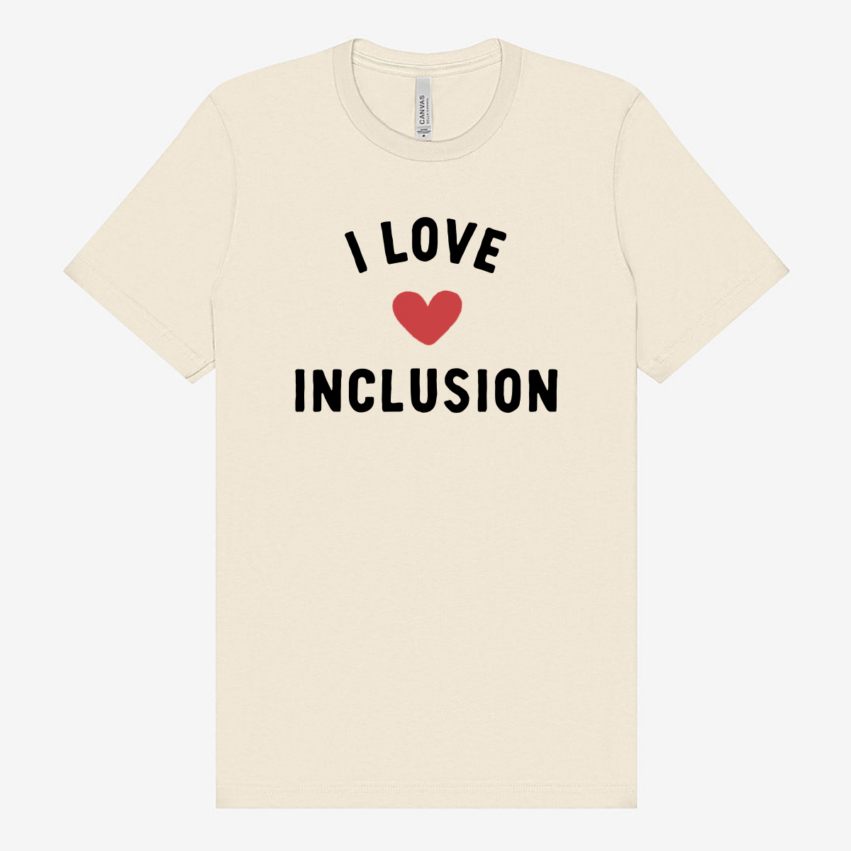 Adult “I Love Inclusion” Tee – Natural