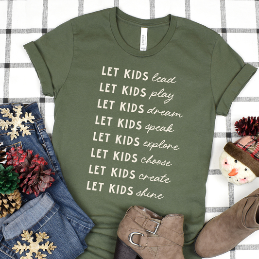 Adult “Let Kids Lead" Tee